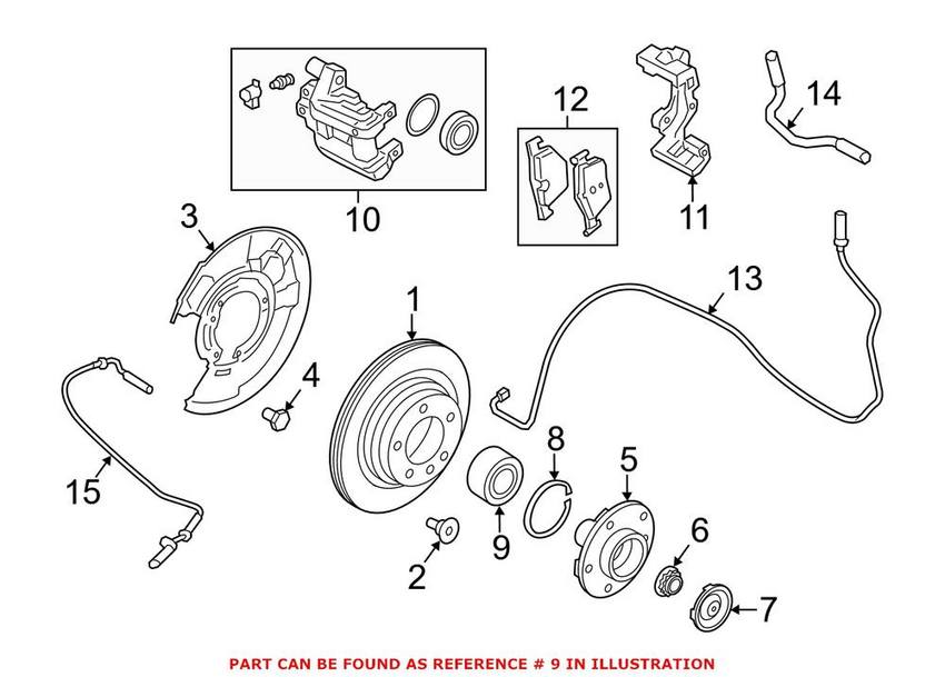 BMW Wheel Bearing - Rear 33416792356